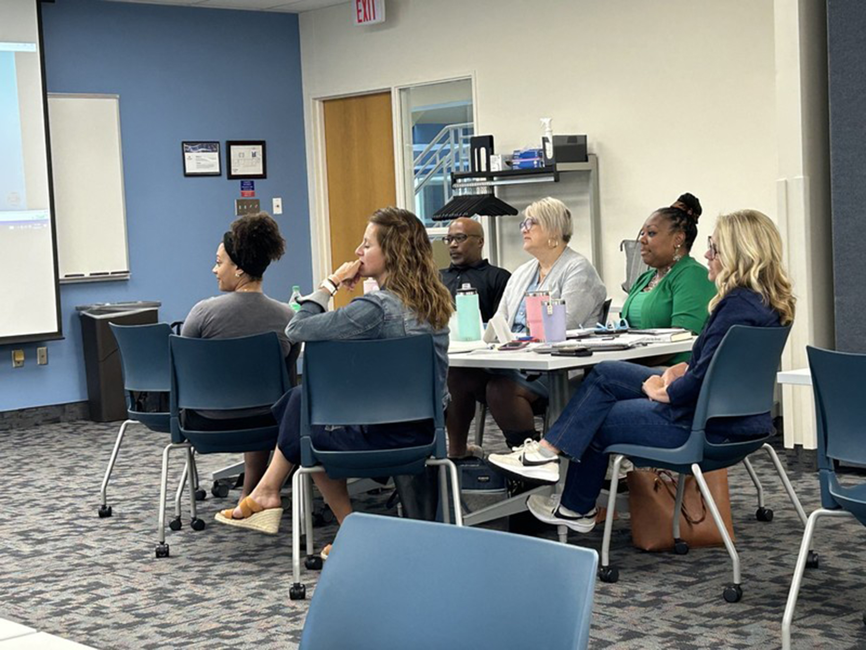 Faculty and staff participating in Dare to Lead training