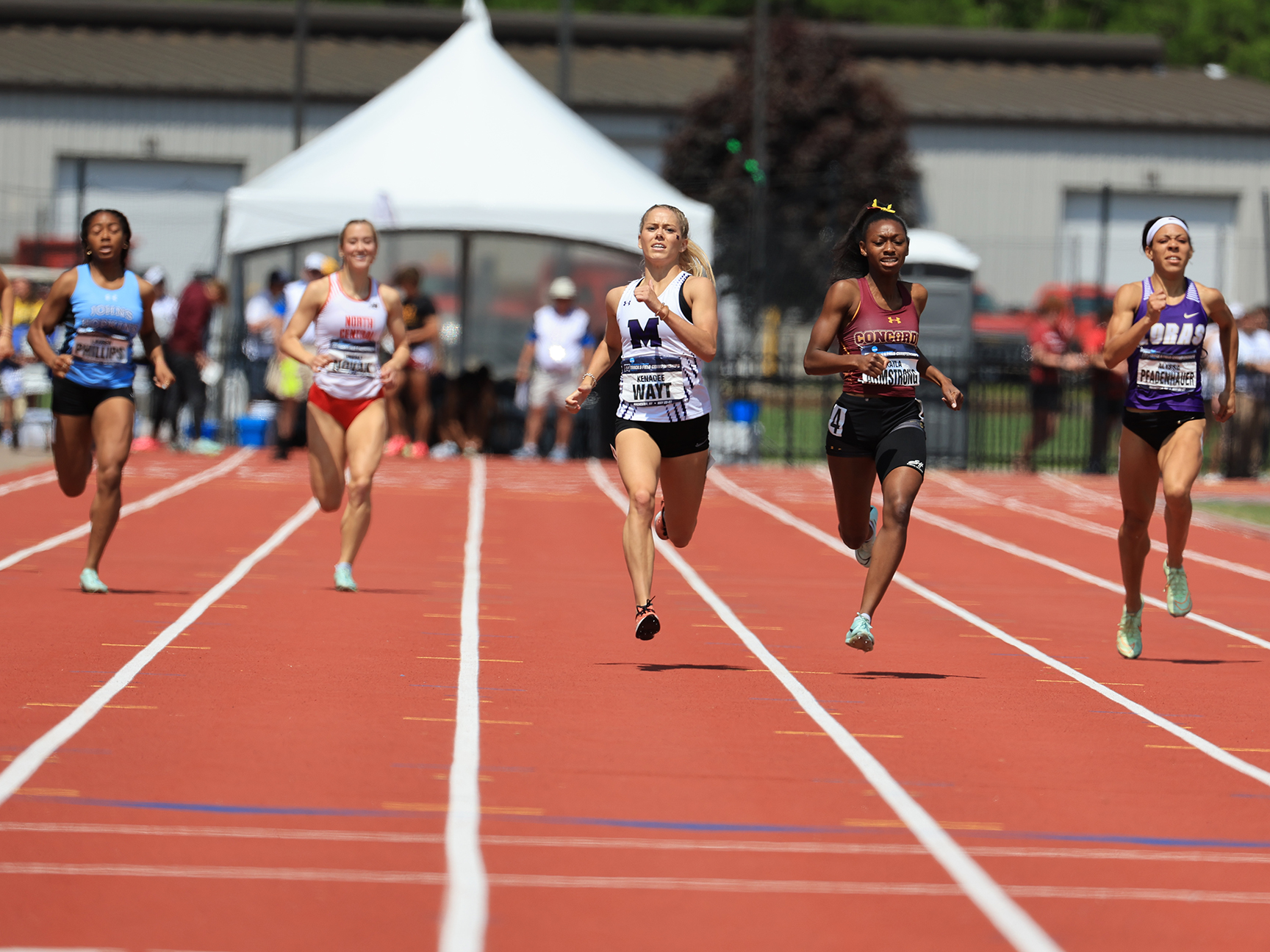 Runners competing on the track