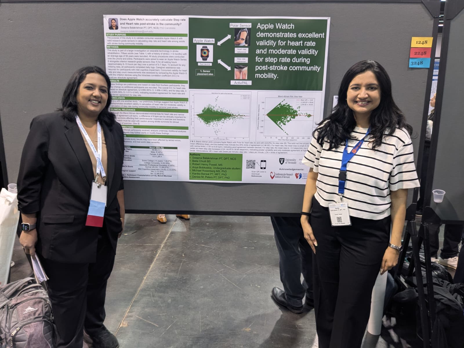 Bansal with Vermont student at poster