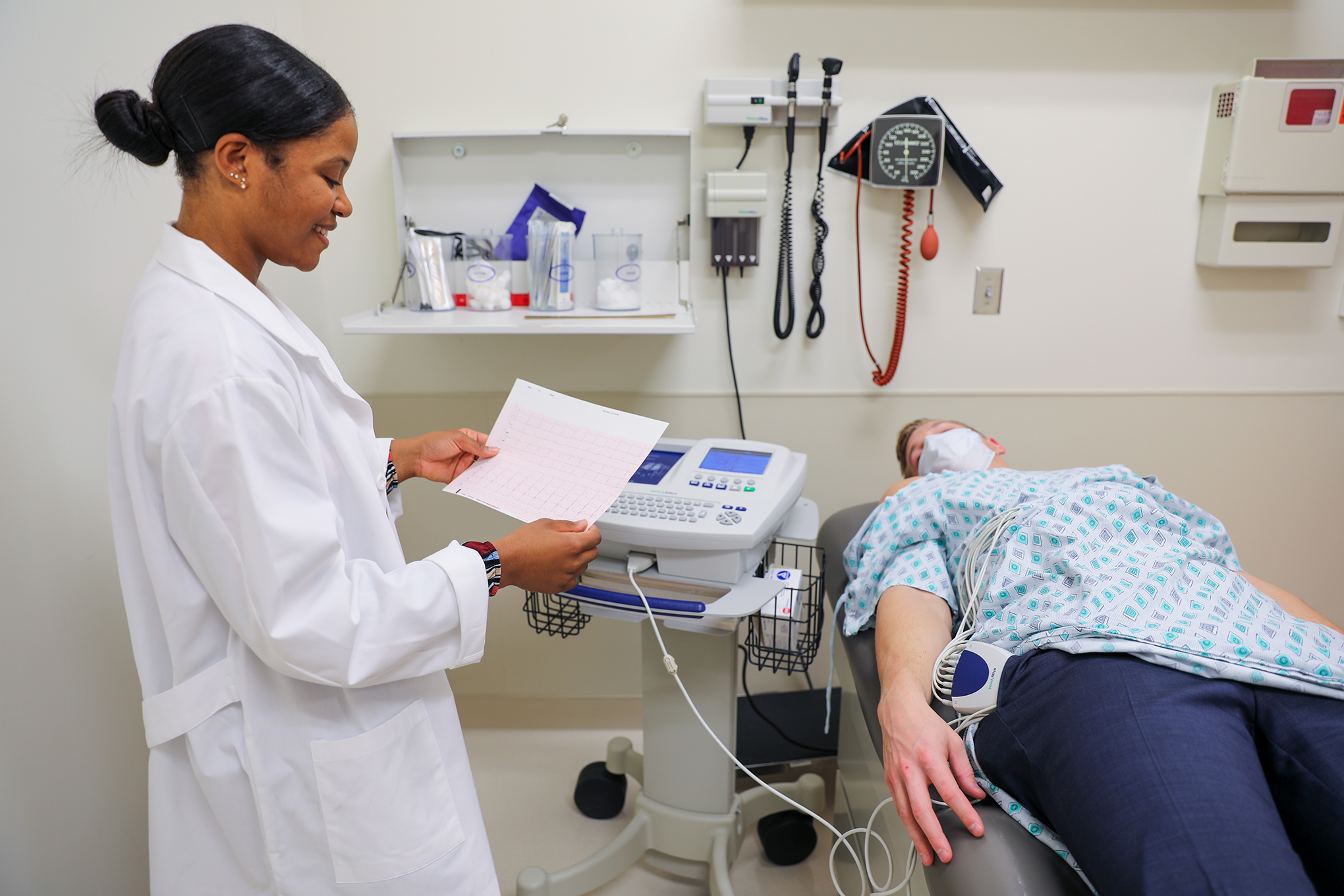 pa student with lab patient