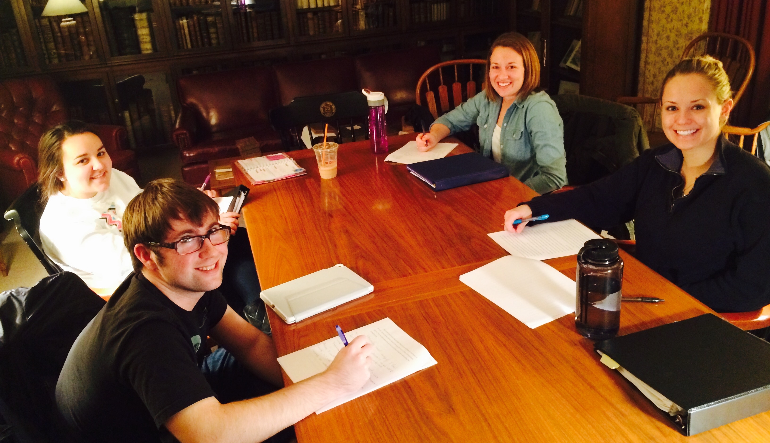 students in rare books room