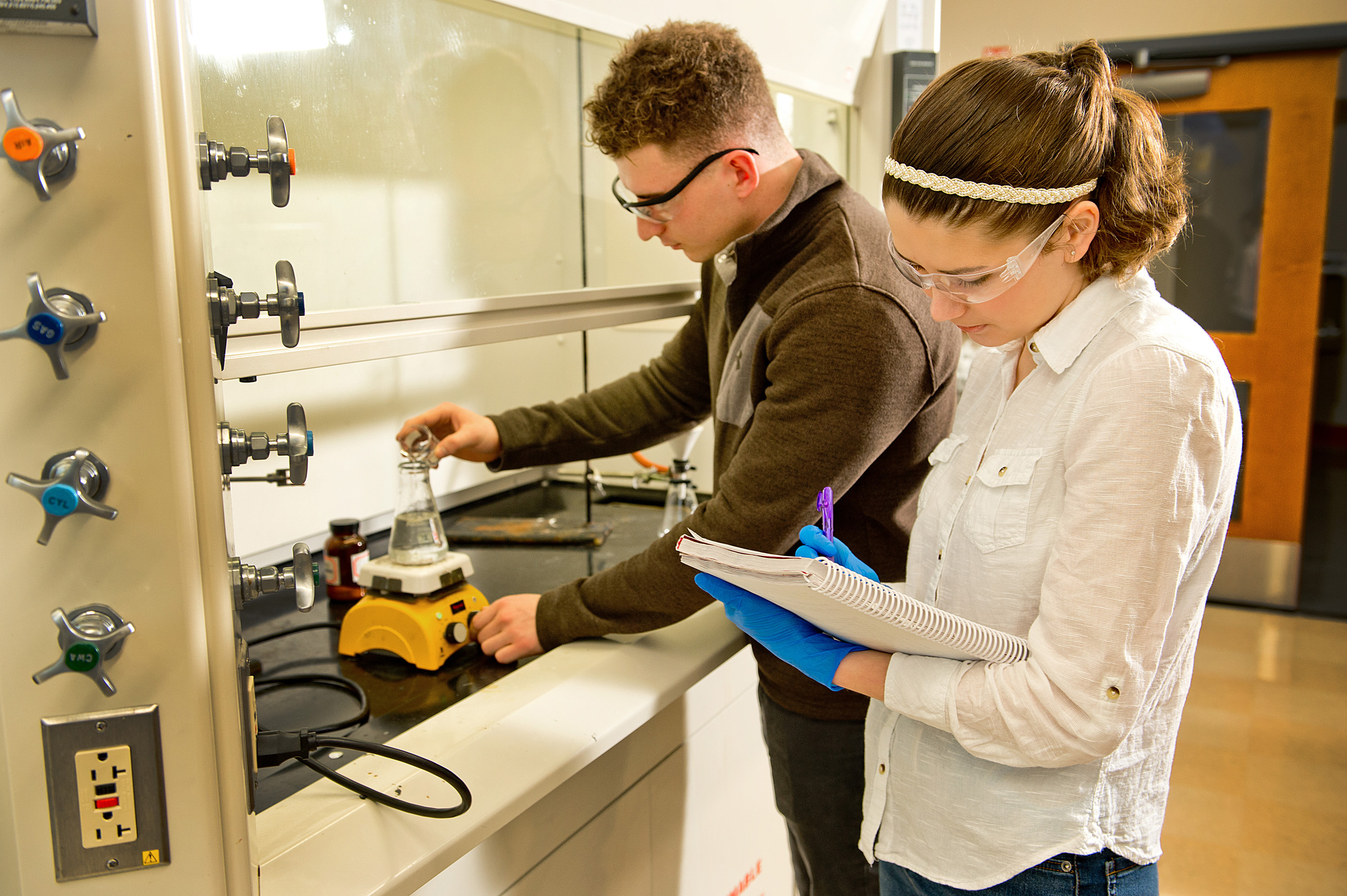 students in lab