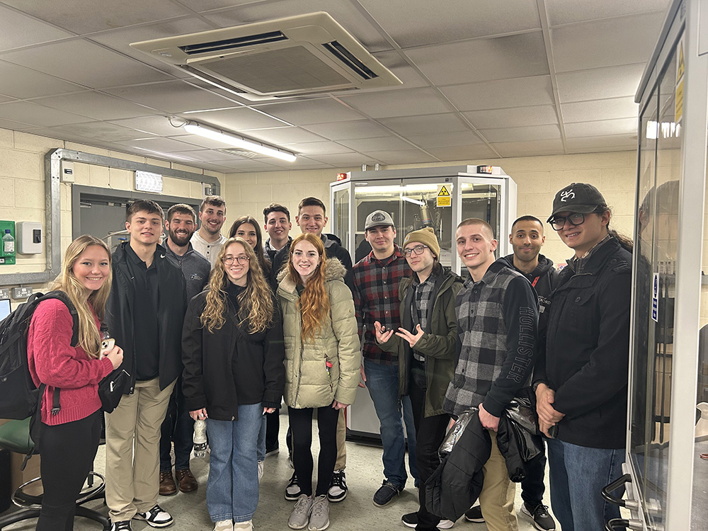 students posing for photo in london