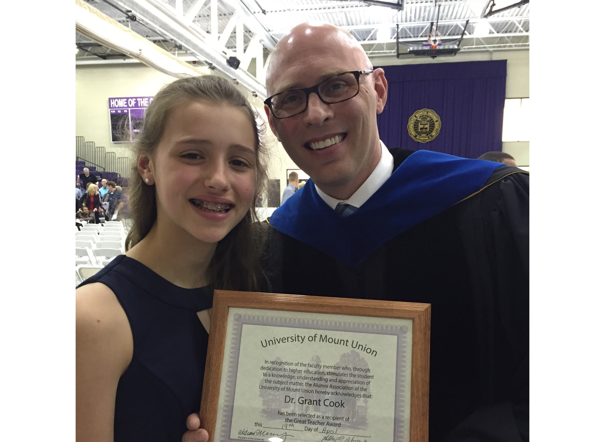 Grant Cook and student