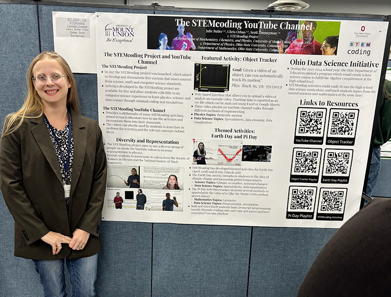 butler with research poster