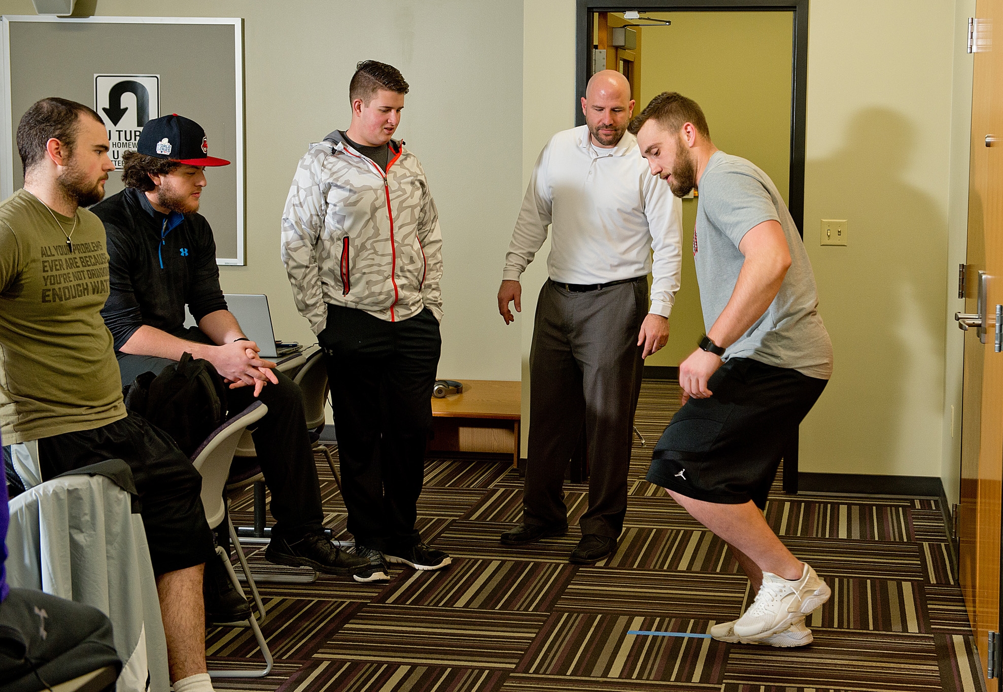 Students participating in a classroom activity 