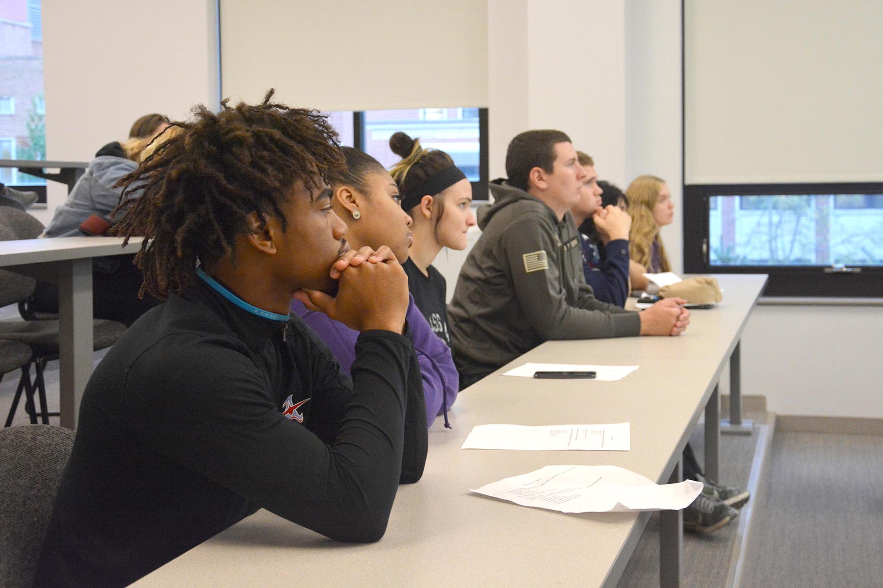 Students participating in a community engagement workshop.
