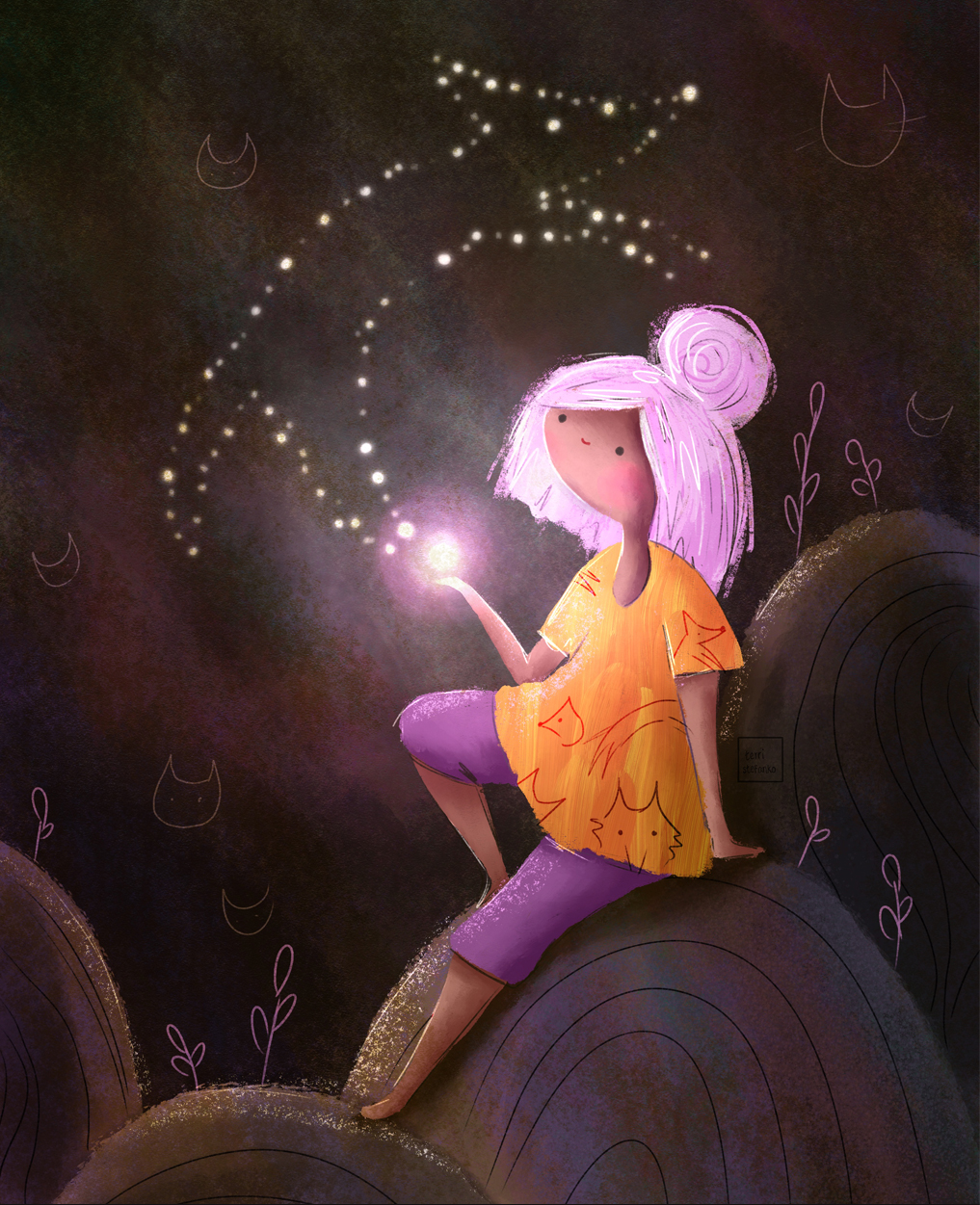 Fairy on a black background