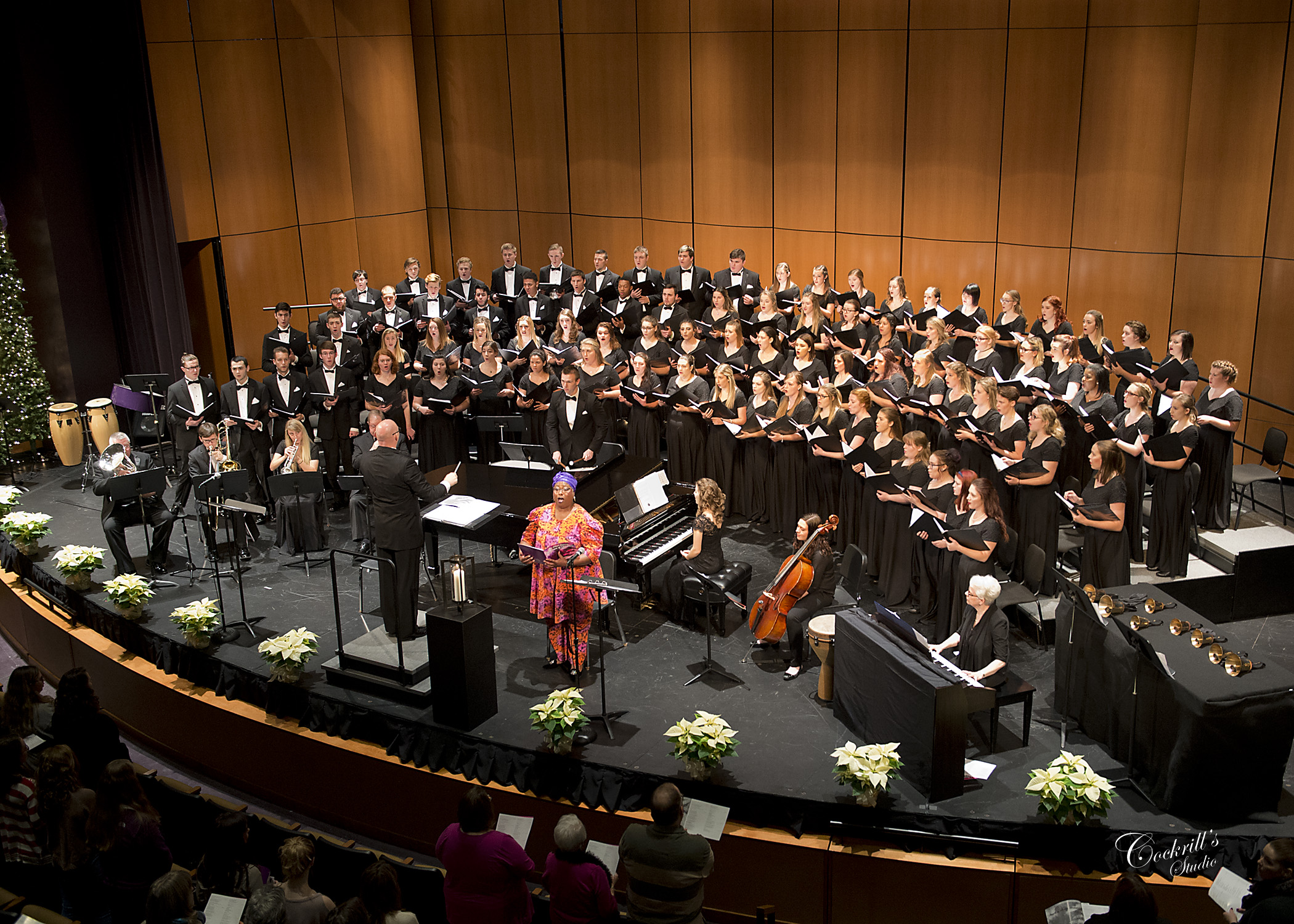 Choir performing in Brush Hall