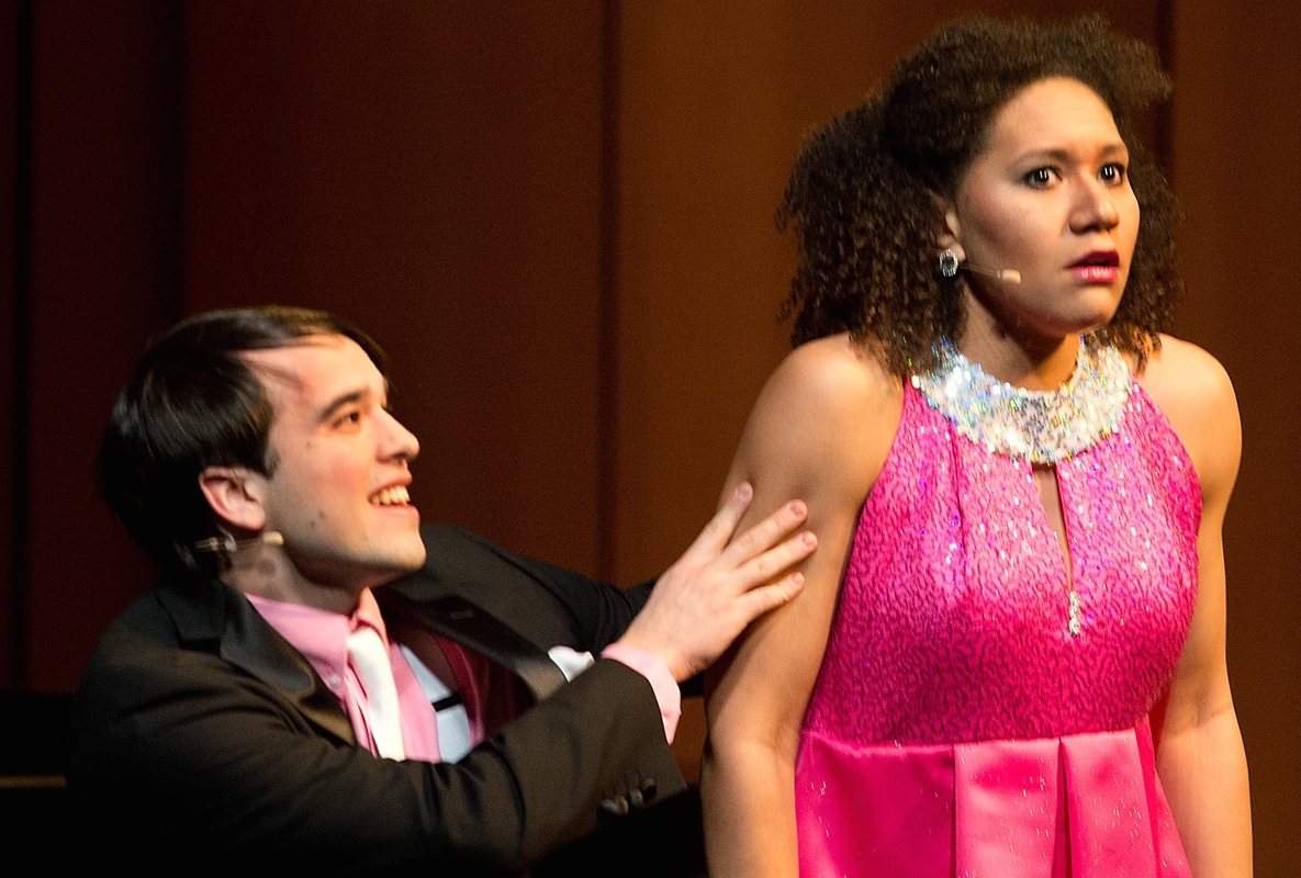 Mount Union students performing on stage in Hot and Cole