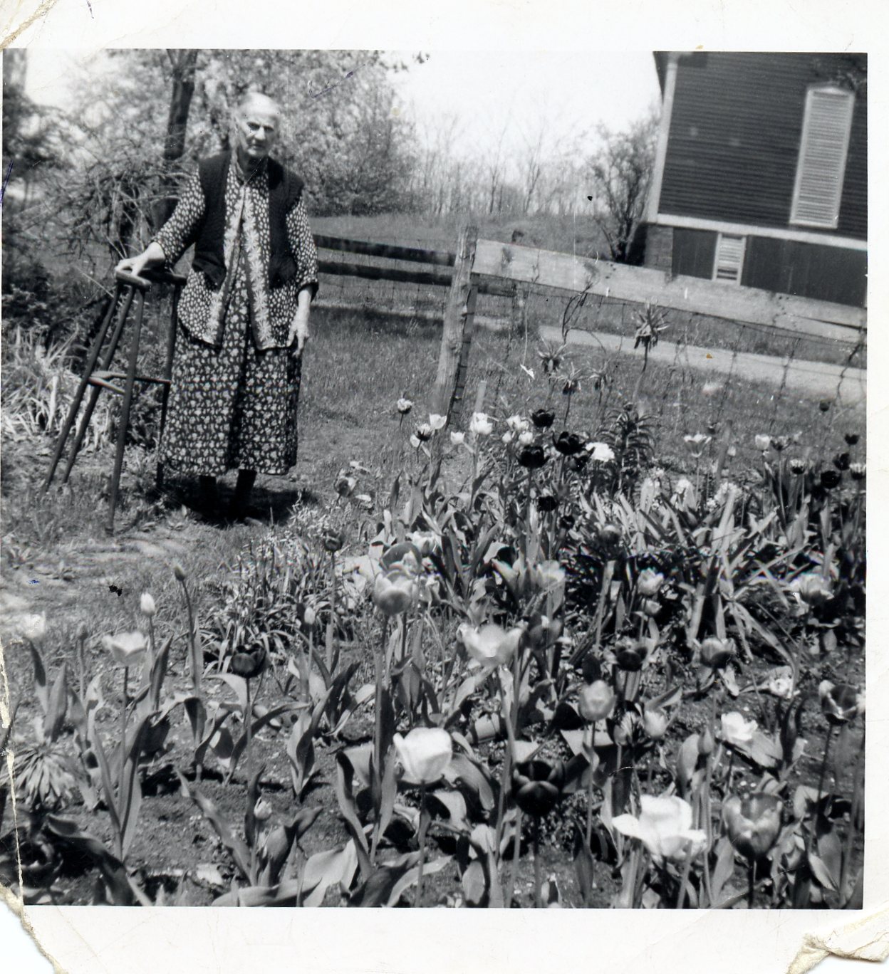 Mary Huston at the Huston Barn