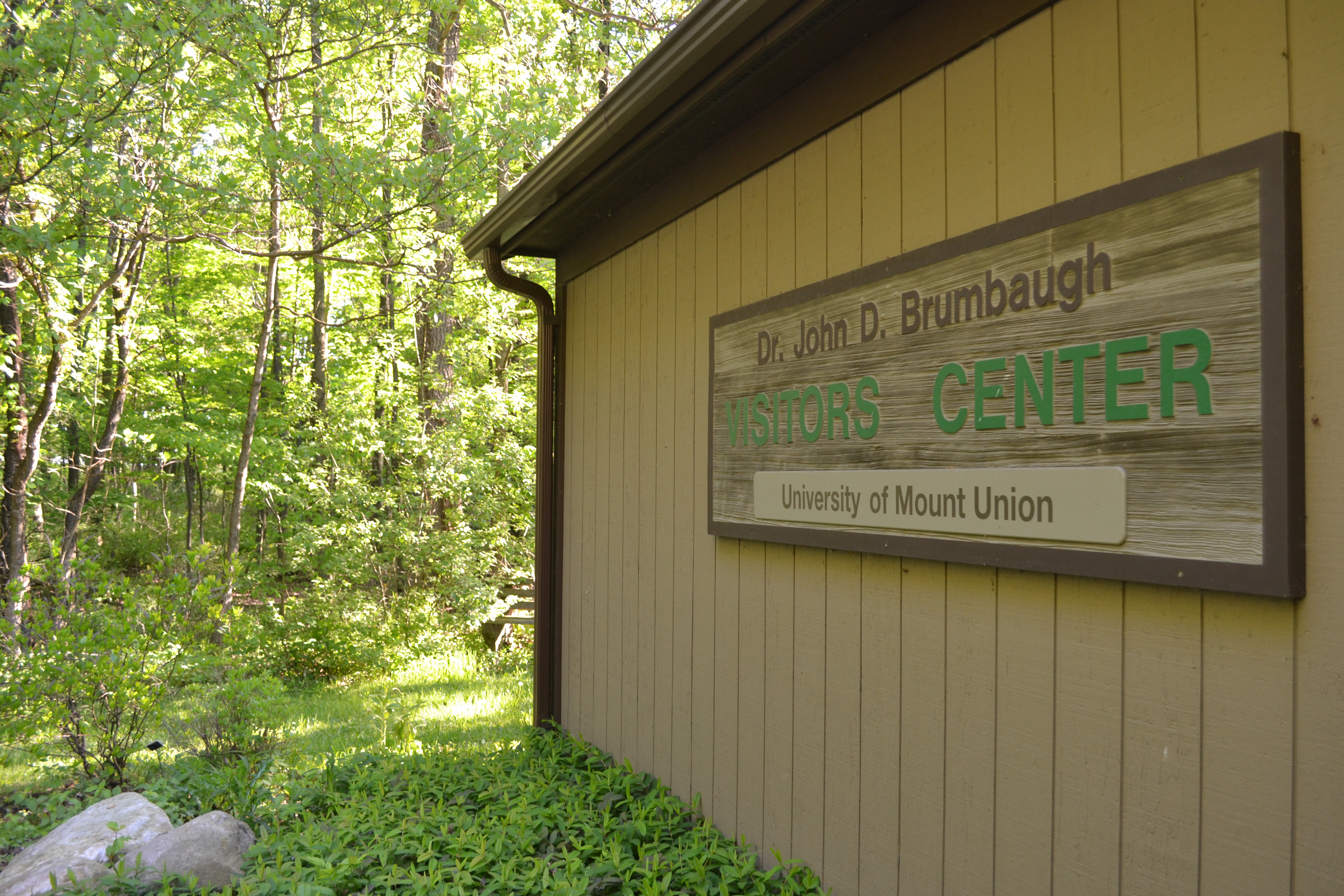 Huston-Brumbaugh Nature Center Visitor's Center Sign