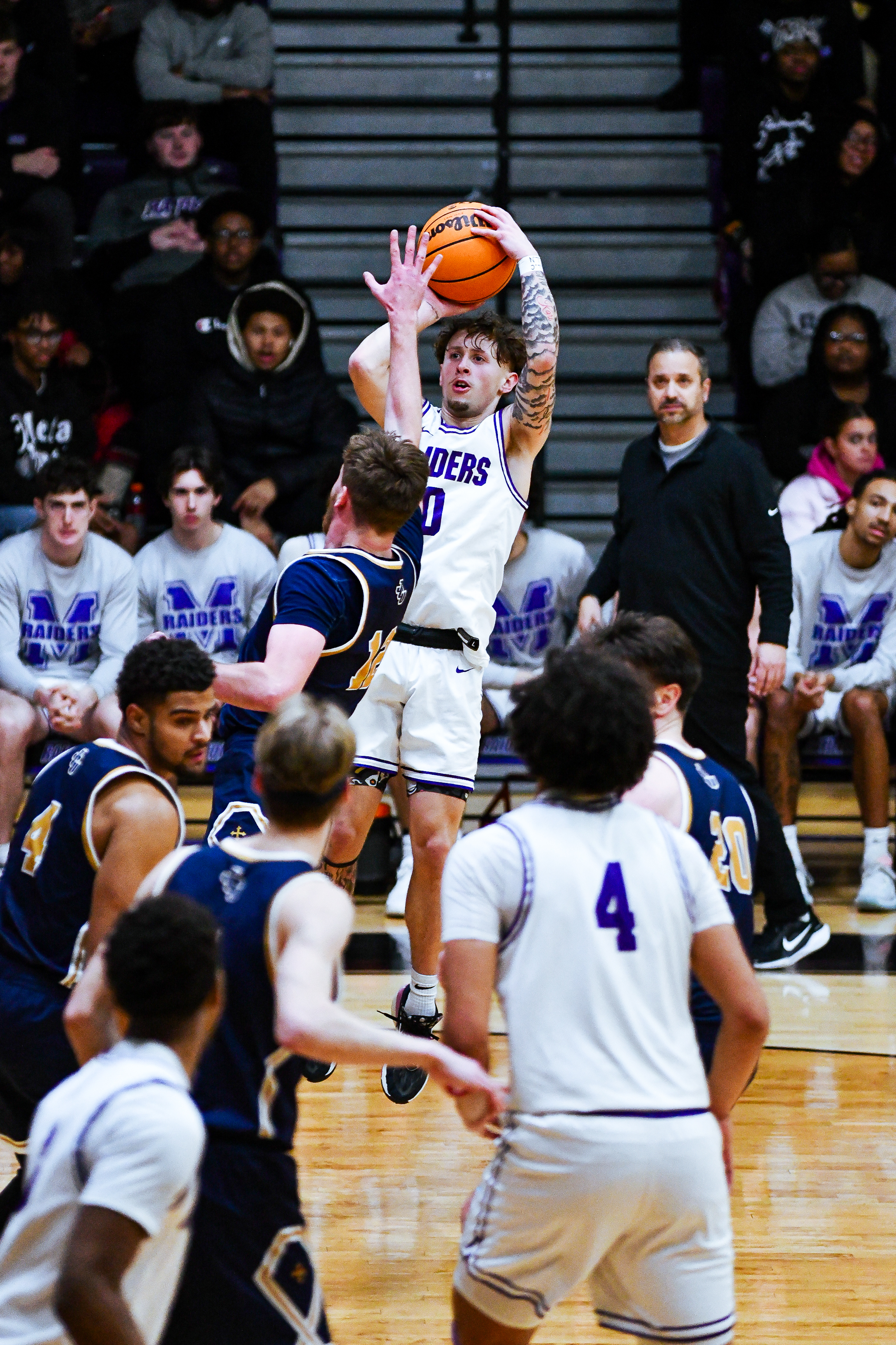 Men's Basketball Team on the court