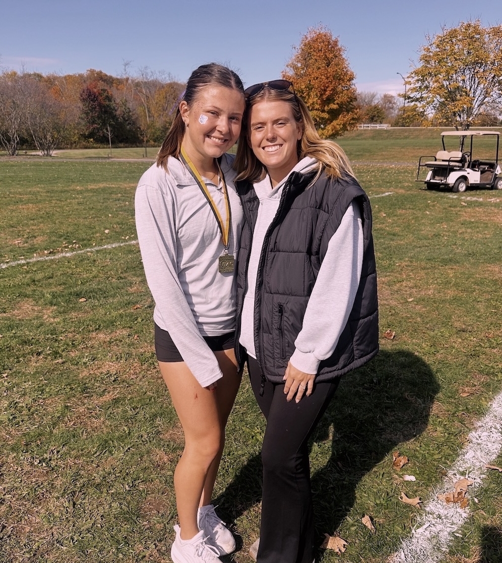 Dennison with friends after a race