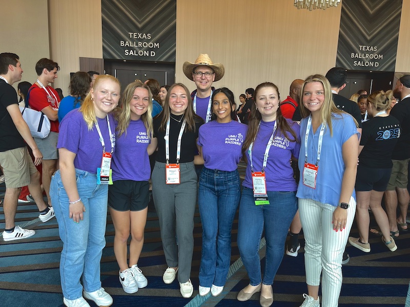 Patel M'25 (third from the right) with other PA students